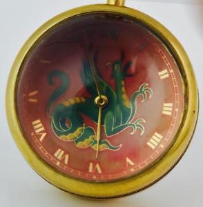 Rare antique ball desk watch,Cloisonné enamel dial,made for Chinese market c1910