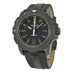 Victorinox 241685 Mens Black Dial Analog Automatic Watch with Nylon Strap
