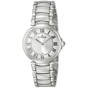 Edox 57002 3M AR Womens Silver Dial Analog Quartz Watch image 1