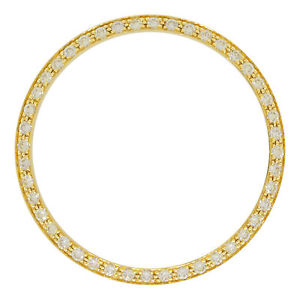 18K Oro Amarillo & 1 Cttw Diamantes Personalizado Engaste para 34 mm Rolex