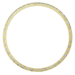 Rolex Datejust 18K Oro Giallo & 1 Ct. Diamanti Custom Lunetta per 36 mm Uomo Wat