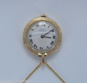 $4,500 Vintage Girard Perregaux 14K Yellow Gold Necklace Pendant Pocket Watch