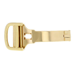 Cartier 18K Oro Amarillo 16mm Banda Entrada Plegable Reloj Hebilla