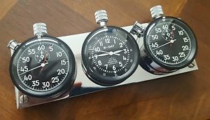 Pontifa montre 8j genre heuer Master time monte carlo triple dash mounted watch
