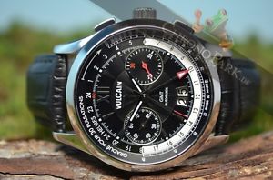Vulcain 42mm Vulcanograph GMT von 2010 / wie neu / Ref. 500115.098