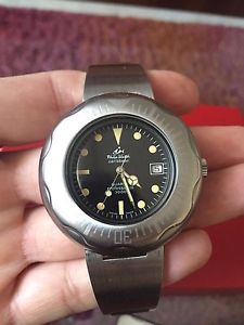 Rare Philip Watch Caribbean 3000  Vintage Diver Plongee 46 mm 1000 Mt Full Set