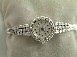 PREZIOSA DAMENUHR 750 18 kt WEISS-GOLD MEKANIK