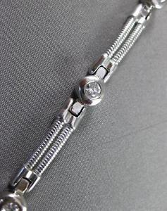 ESTATE WIDE 1.20CT DIAMOND 14KT WHITE GOLD ETOILE SOLID BRACELET STUNNING #19274