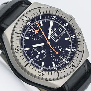 NEU - TUTIMA Lemania 5100 MILITARY FLIEGER CHRONOGRAPH TITAN UHR Ref. 750-01