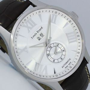 LOUIS ERARD DUAL TIME 1931 GMT 44mm NEU AUTOMATIK UHR Ref. 82222AA01