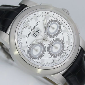 BUCHERER PATRAVI BIG DATE CHRONOGRAPH  NEU 1 / 2015 UHR Ref. 00.10611.08.23.02