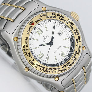 EBEL VOYAGER STAHL GOLD AUTOMATIK 41mm UHR Ref. 1124341