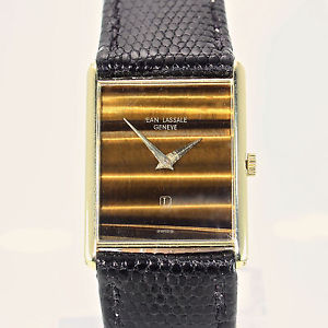 Jean Lassale Ultra Thin 929, 18Kt Gold von 1961 mit Tigerauge
