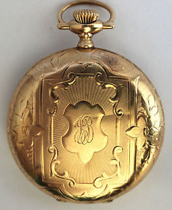 Waltham 1892 Taschen Uhr 14k Solides Gold Hunter Case * ERBE *
