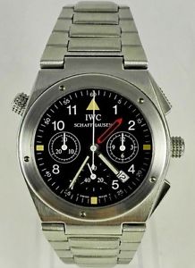 IWC INGENIEUR 3805 CHRONOGRAPH ALARM IWC 633 MECHAQUARTZ CALIBER WITH PAPERS.