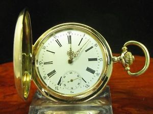 14kt 585 3 DECKEL GOLD SAVONETTE SPRUNGDECKEL TASCHENUHR