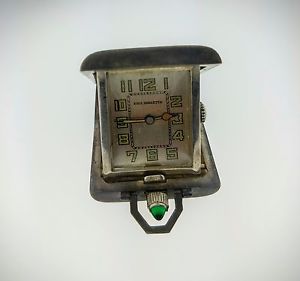 Vintage Paul Vallette Enamel Watch Sterling Silver 1376