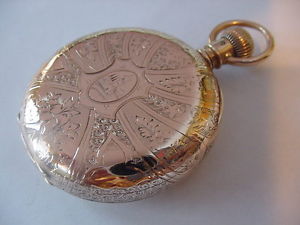 RARE MASSIVE 14k SOLID GOLD 16s MASSIVE 1890 2-tone ROCKFORD HUNTING NO RESERVE!