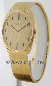 Audemars Piguet Vintage 18k Yellow Gold Mens Wrist Watch & Box 44698