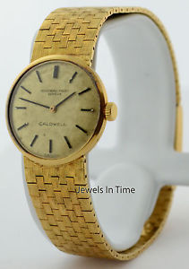 Audemars Piguet Caldwell 18k Yellow Gold Ladies Vintage Windup Bracelet Watch