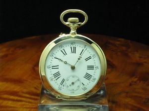 14kt 585 GOLD OPEN FACE TASCHENUHR