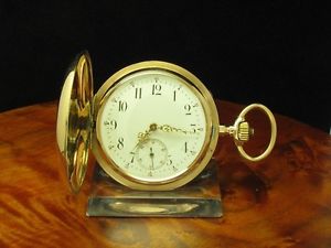 14kt ROTGOLD TASCHENUHR "GLOCKE UNION" SONDERMODELL