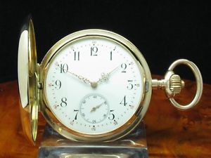 14kt 585 3 DECKEL GOLD GELBGOLD SAVONETTE SPRUNGDECKEL TASCHENUHR