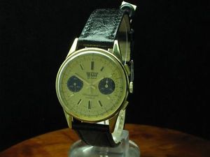 WALUX GENEVE GOLD MANTEL / STAHL HANDAUFZUG CHRONOGRAPH / KALIBER VALJOUX 7733