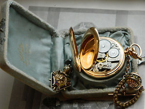 WALTHAM SOLID GOLD 14K POCKET WATCH  3 OZ W/ RARE KNIGHTS OF Pythias FOB & MORE