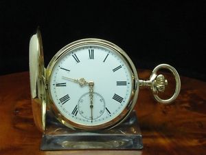 14kt 585 GOLD SAVONETTE SPRUNGDECKEL TASCHENUHR