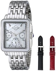 GV2 by Gevril Women's 9210 Bari Multi MOP Dial Diamond Stainless Steel Watch