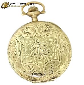 1913 Waltham AWC Antique Vintage 14k Solid Gold Full Hunter Pocket Watch 8s