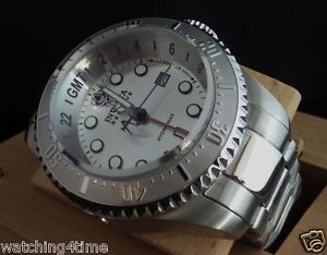 Invicta Reserve Swiss Made Hydromax Pro Diver GMT Silver Dial SS Watch