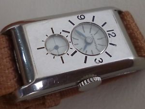 Vintage Rare LONGINES ART DECO DUO DIAL DOCTOR watch circa 1932 Swiss made