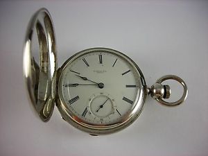 Antique E. Howard Series II 18s key wind pocket watch. Coin silver case. 1860