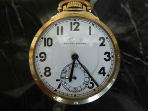 HAMILTON 950E,POCKET WATCH, 23 JEWEL, PERFECT PORCELAIN DIAL, ALL ORIGINAL