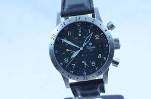 TUTIMA UTC MONTRE POUR HOMME CHRONOGRAPHE ACIER/ACIER PARFAIT ÉTAT CHRONO