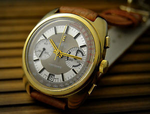 very rare EBERHARD CONTODATE VINTAGE CHRONOGRAPH WATCH UHR MONTRE CAL. 325-2
