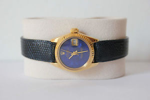 Rolex lady Datejust lapis lazuli dial solid gold 18kt ref.6917 26 mm like new image 1