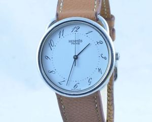 HERMES PARIS HERREN UHR STAHL/STAHL QUARTZ 36MM
