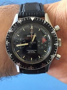 VINTAGE CROTON CHRONOMASTER AVIATOR SEA DIVER CHRONOGRAPH WRIST WATCH