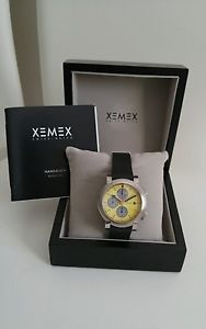 Xemex XE5000 Chronograph Watch Yellow Dial Swiss Made