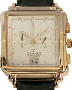 Charmex LeMans - Swiss Made Chronograph Men's Gold Wristwatch with Square Case