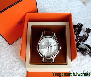 BRAND NEW AUTH HERMES Arceau AR4.910 43mm Automatic Alligator Band Watch LIMITED
