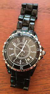 Chanel J12 Automatic Women's Watch Black Ceramic band 1982 40mm