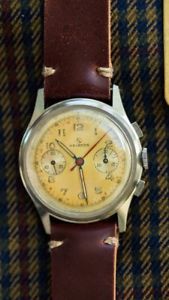 Vintage Helbros Oversized Jumbo Panda Chronograph