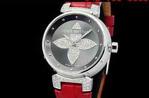 Auth LOUIS VUITTON Tambour Forever Q121F Diamond SS Quartz Lady's Watch(S A0585)