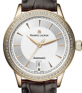 MAURICE LACROIX Damenuhr classic automatik "Tradition" 750 rosegold m Diamant