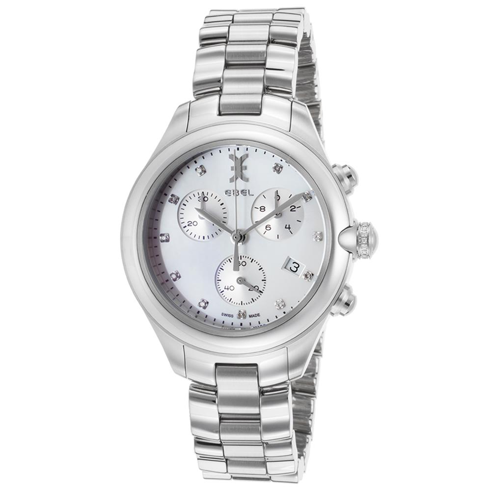 Ebel Onde Damen-Armbanduhr 36mm Chronograph Schweizer Quarz 1216177