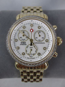 NEW Michele Signature CSX 36 Two Tone Diamond Watch MW03M01C5046 Refurbished